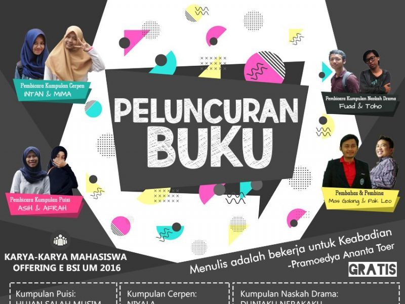 PELUNCURAN KARYA MAHASISWA SASTRA INDONESIA 2017